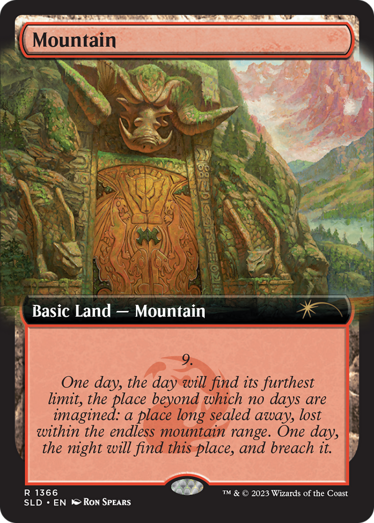 Image of Mountain (1366) (SLD-1366) - Secret Lair Drop: (Extended Art) Foil