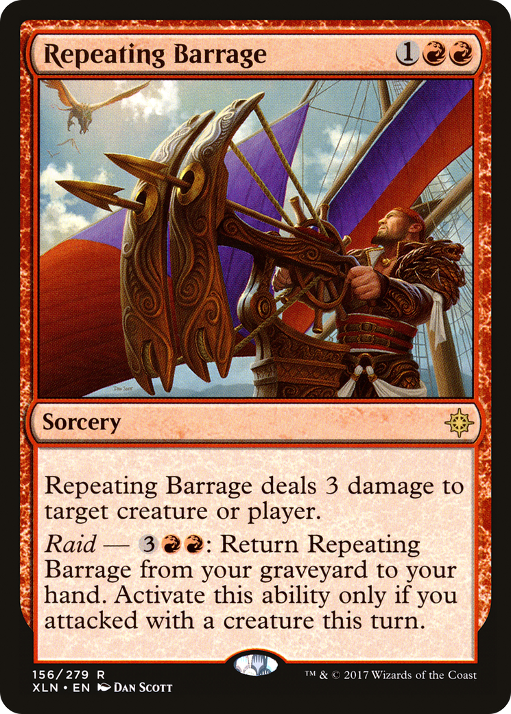 Image of Repeating Barrage (XLN-156) - Ixalan Foil