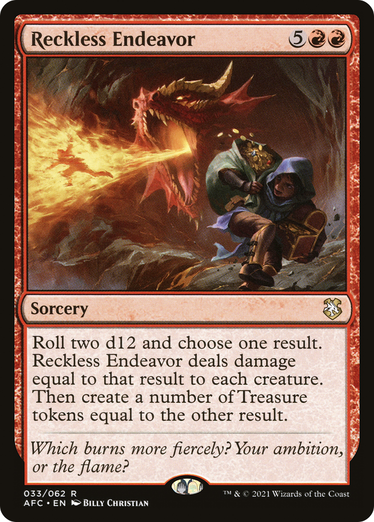 Image of Reckless Endeavor (AFC-033) - Forgotten Realms Commander