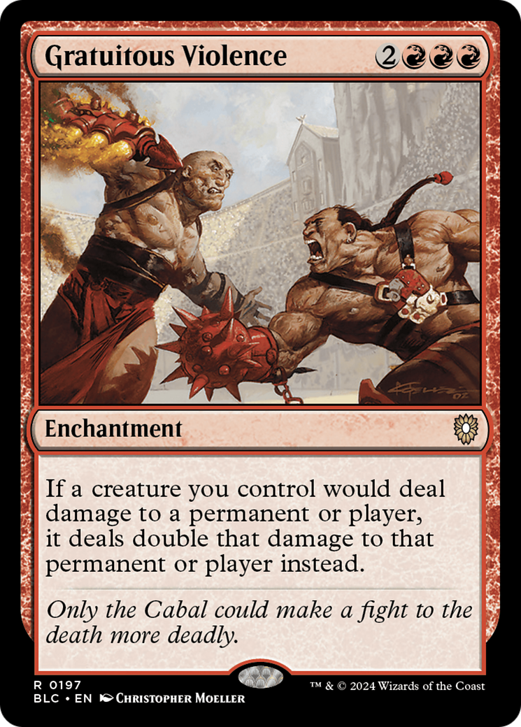 Image of Gratuitous Violence (BLC-197) - Bloomburrow Commander
