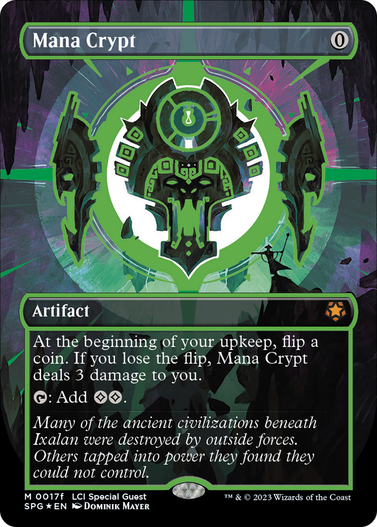 Image of Mana Crypt (0017f) (Borderless) (SPG-17F) - Special Guests (Borderless) Foil
