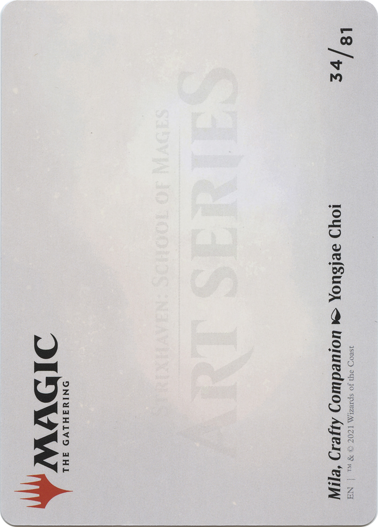 Image of Mila, Crafty Companion // Mila, Crafty Companion (ASTX-034) - Strixhaven Art Series (Borderless) Foil