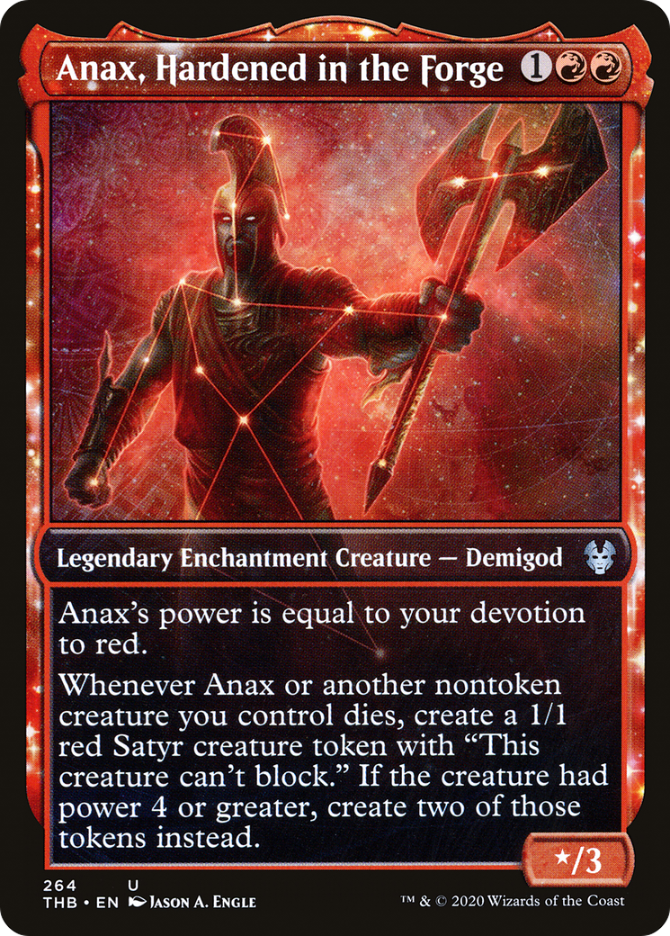 Image of Anax, Hardened in the Forge (Showcase) (THB-264) - Theros Beyond Death: (enchantment, Showcase)