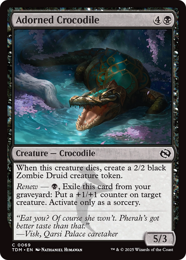 Image of Adorned Crocodile (TDM-069) - Tarkir: Dragonstorm