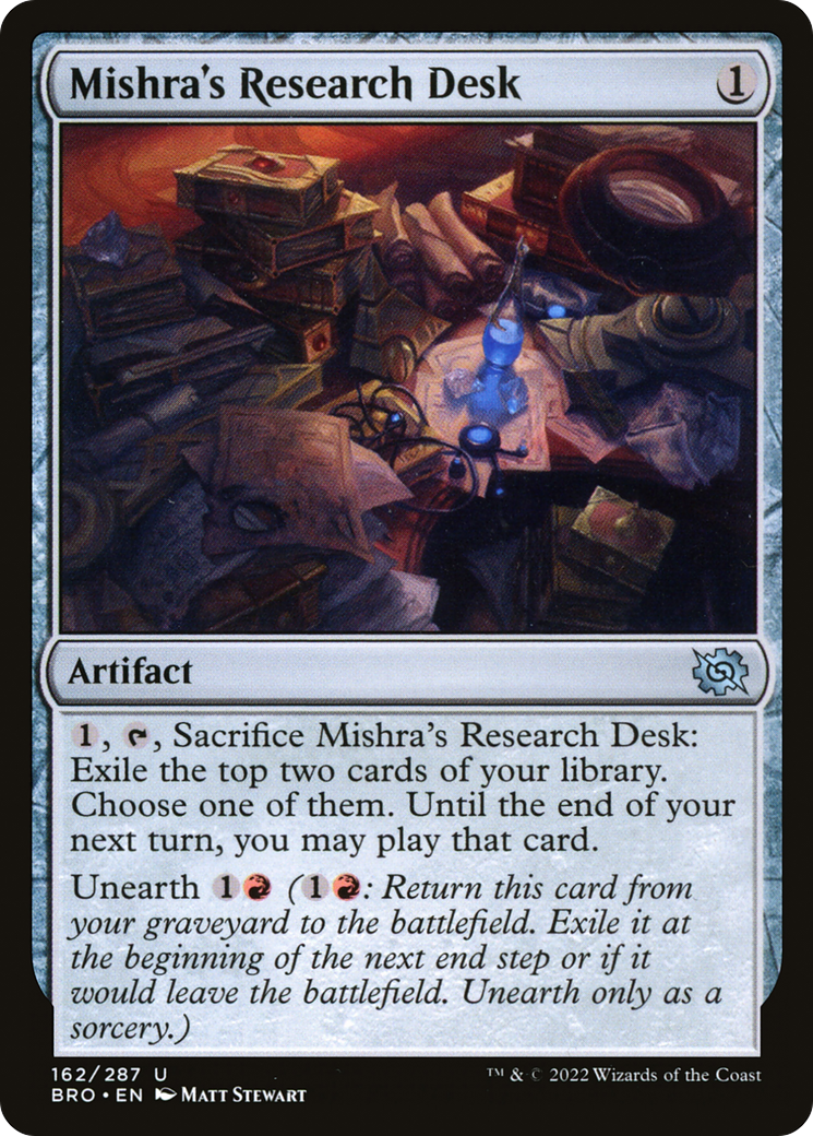 Image of Mishra's Research Desk (BRO-162) - The Brothers' War Foil