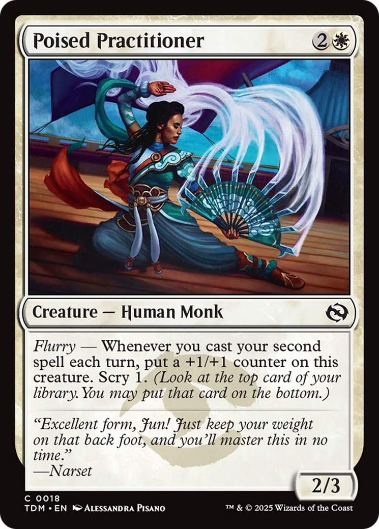 Image of Poised Practitioner (TDM-018) - Tarkir: Dragonstorm Foil