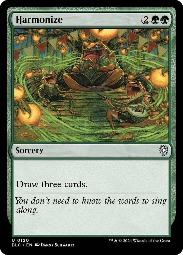 Image of Harmonize (BLC-120) - Bloomburrow Commander