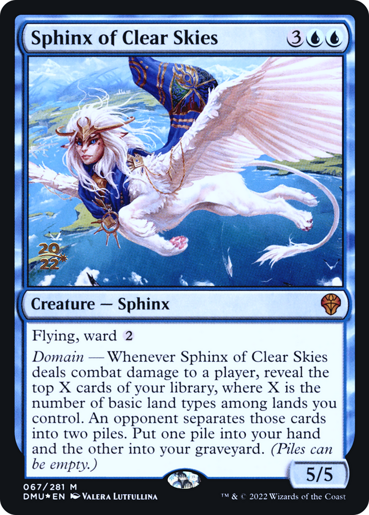 Image of Sphinx of Clear Skies (PRE-67S) - Dominaria United Promos Foil