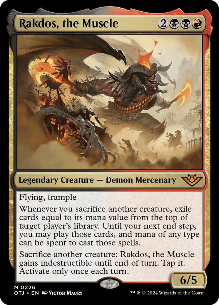 Image of Rakdos, the Muscle (OTJ-226) - Outlaws of Thunder Junction Foil