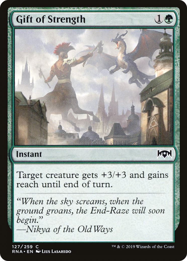 Image of Gift of Strength (RNA-127) - Ravnica Allegiance Foil