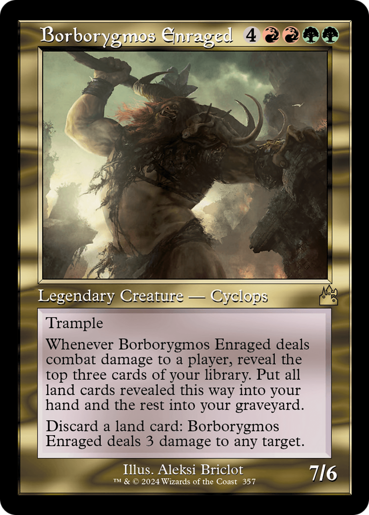 Image of Borborygmos Enraged (Retro Frame) (RVR-357) - Ravnica Remastered Foil