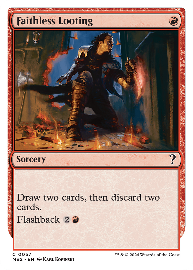 Image of Faithless Looting (White Border) (MB2-057) - Mystery Booster 2