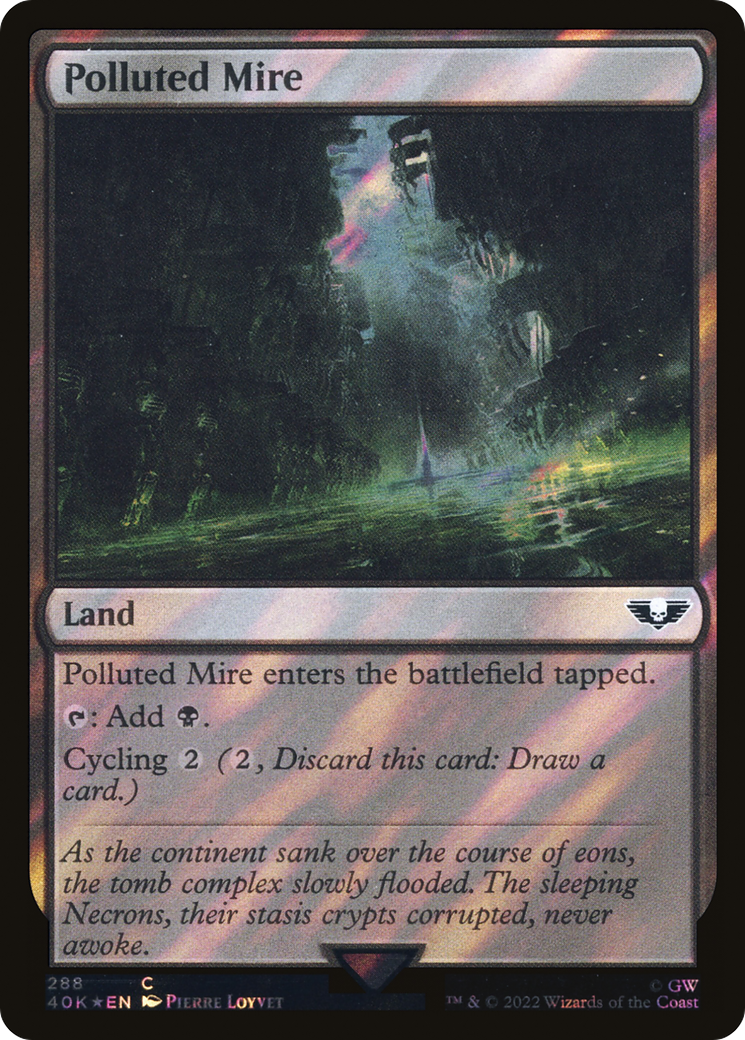 Image of Polluted Mire (Surge Foil) (40K-288) - Warhammer 40,000 Commander Foil