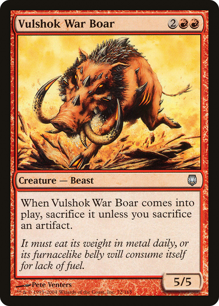 Image of Vulshok War Boar (DST-072) - Darksteel