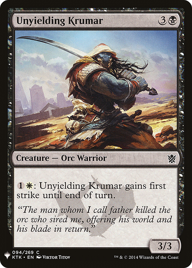 Image of Unyielding Krumar (LIST-KTK-94) - The List