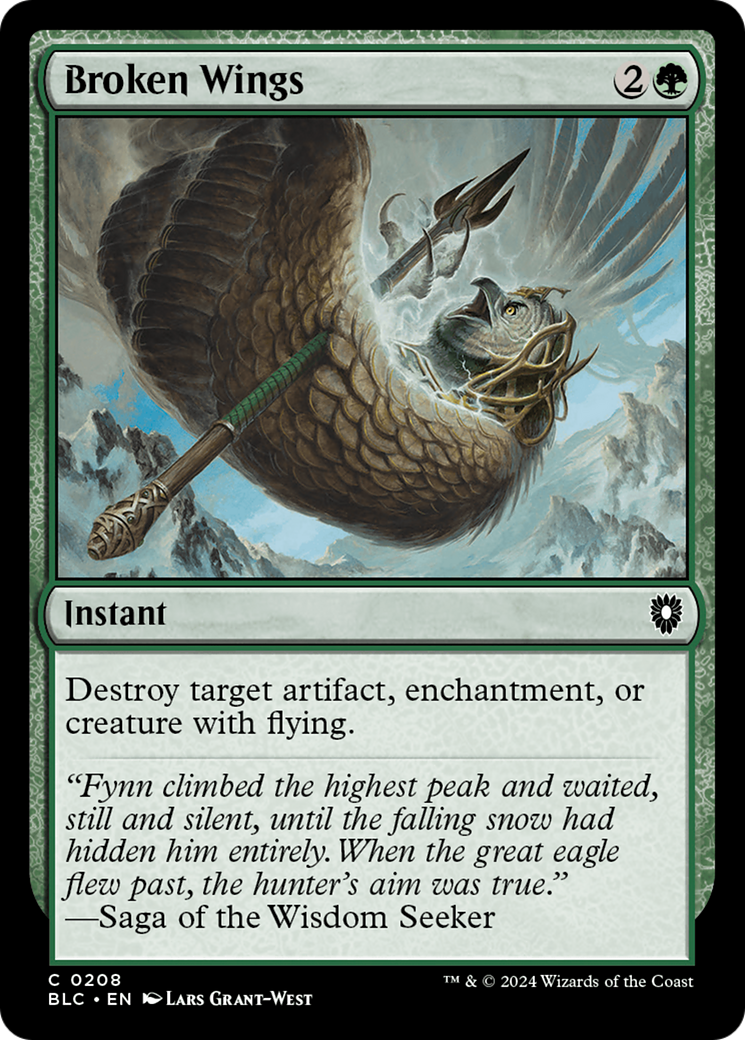 Image of Broken Wings (BLC-208) - Bloomburrow Commander