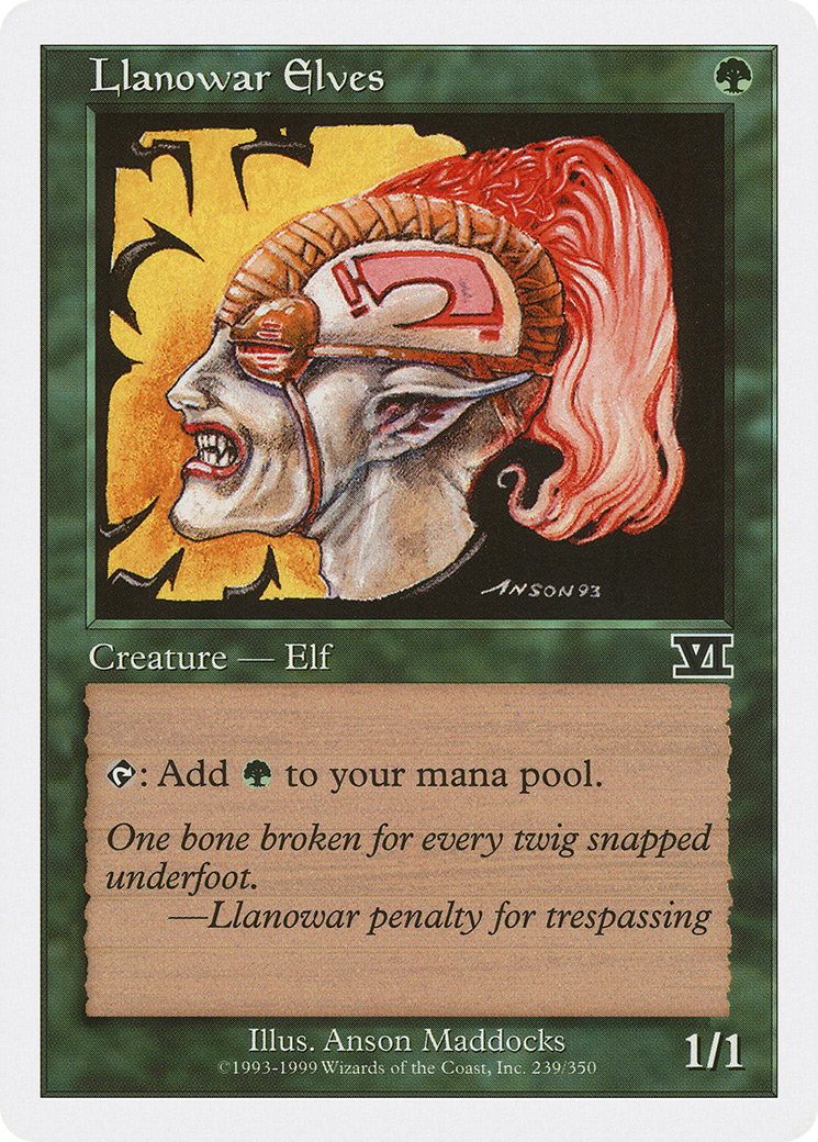 Image of Llanowar Elves (6ED-239) - Classic Sixth Edition