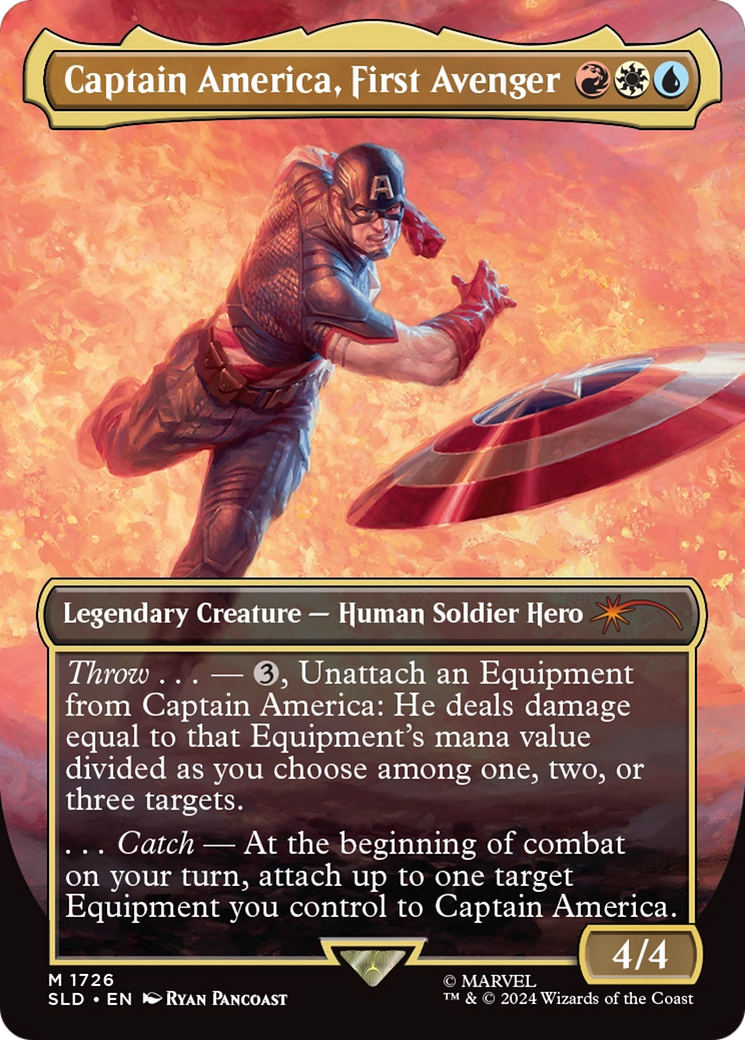 Image of Captain America, First Avenger (SLD-1726) - Secret Lair Drop (Borderless) Foil