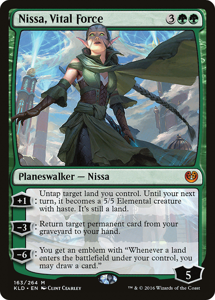 Image of Nissa, Vital Force (KLD-163) - Kaladesh Foil