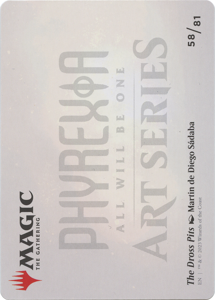 Image of The Dross Pits // The Dross Pits (AONE-058) - Phyrexia: All Will Be One Art Series (Borderless) Foil