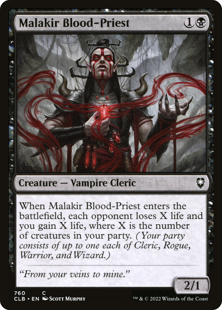 Image of Malakir Blood-Priest (CLB-760) - Commander Legends: Battle for Baldur's Gate