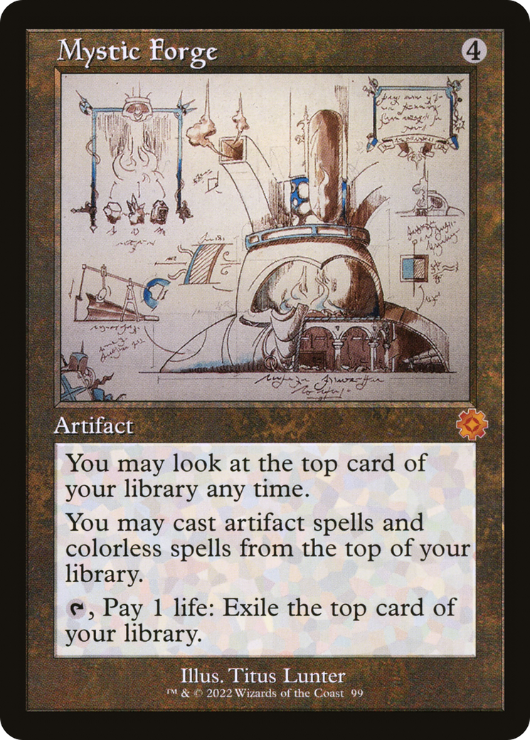 Image of Mystic Forge (Schematic) (BRR-099) - The Brothers' War Retro Artifacts Foil