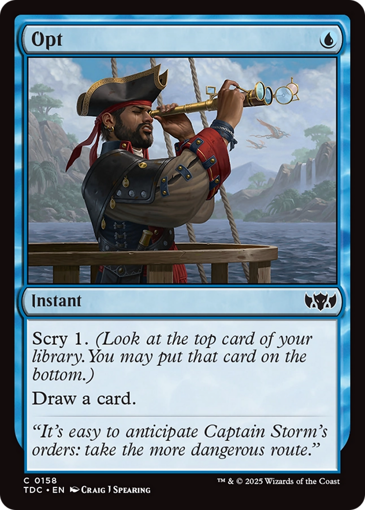Image of Opt (TDC-158) - Commander: Tarkir: Dragonstorm