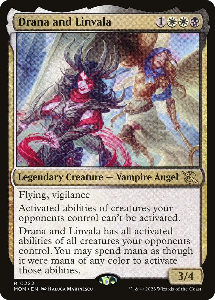 Image of Drana and Linvala (MOM-222) - March of the Machine Foil