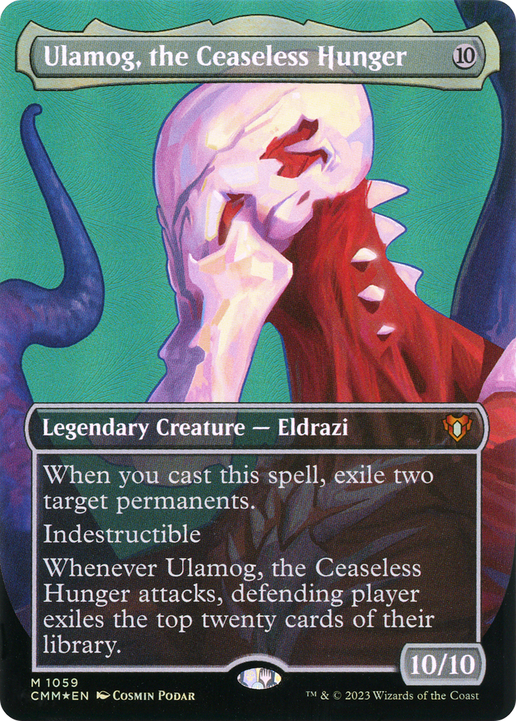 Image of Ulamog, the Ceaseless Hunger (Textured Foil) (CMM-1059) - Commander Masters (Borderless) Foil