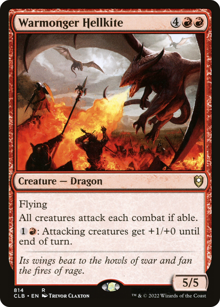 Image of Warmonger Hellkite (CLB-814) - Commander Legends: Battle for Baldur's Gate