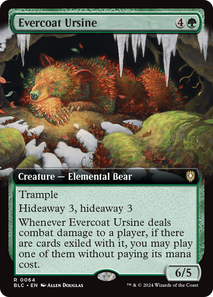 Image of Evercoat Ursine (Extended Art) (BLC-064) - Bloomburrow Commander: (Extended Art)