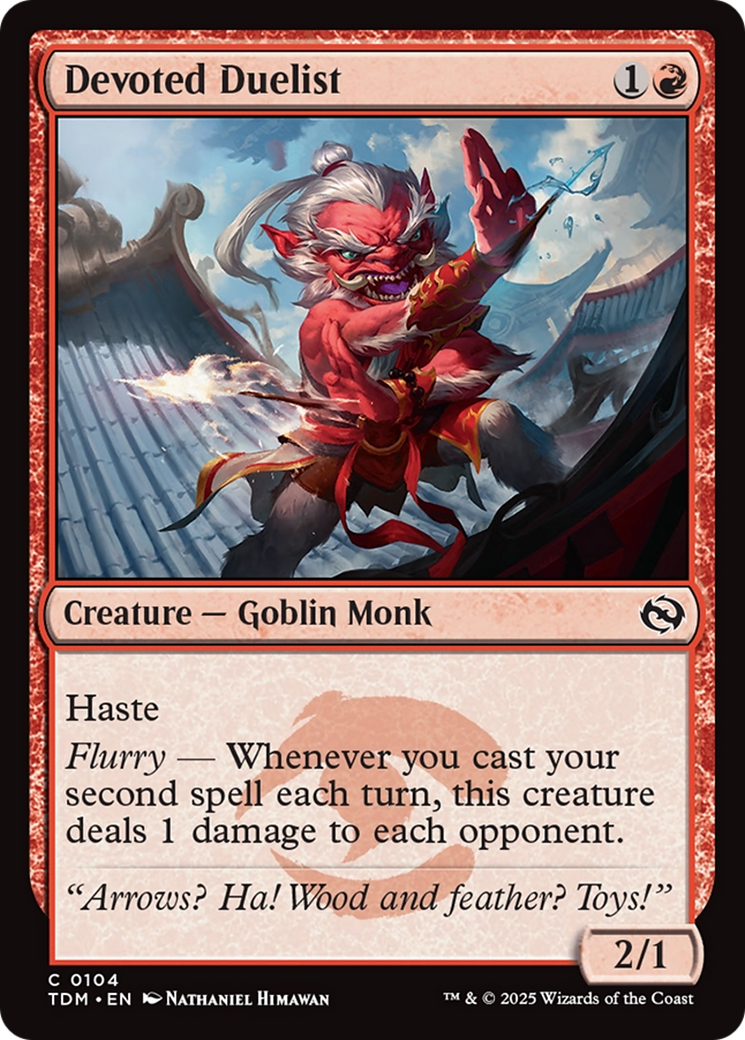 Image of Devoted Duelist (TDM-104) - Tarkir: Dragonstorm Foil