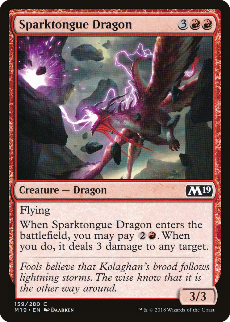Image of Sparktongue Dragon (M19-159) - Core Set 2019