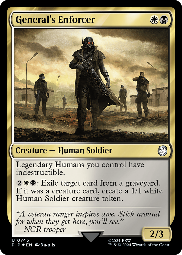 Image of General's Enforcer (Surge Foil) (PIP-745) - Fallout Foil