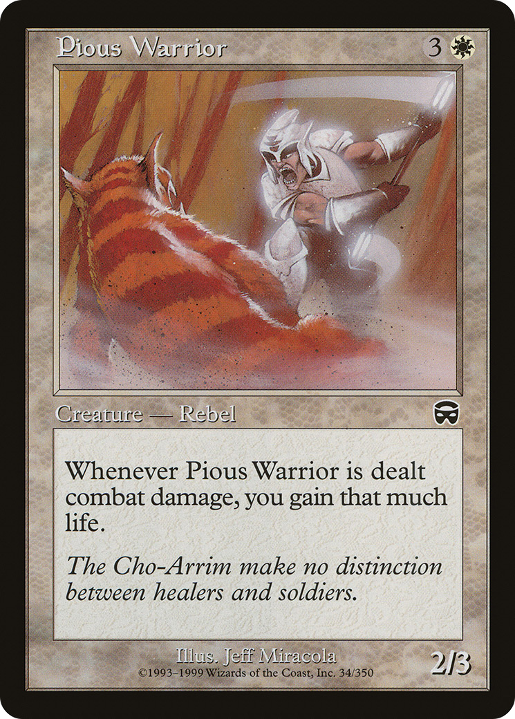Image of Pious Warrior (MMQ-034) - Mercadian Masques Foil
