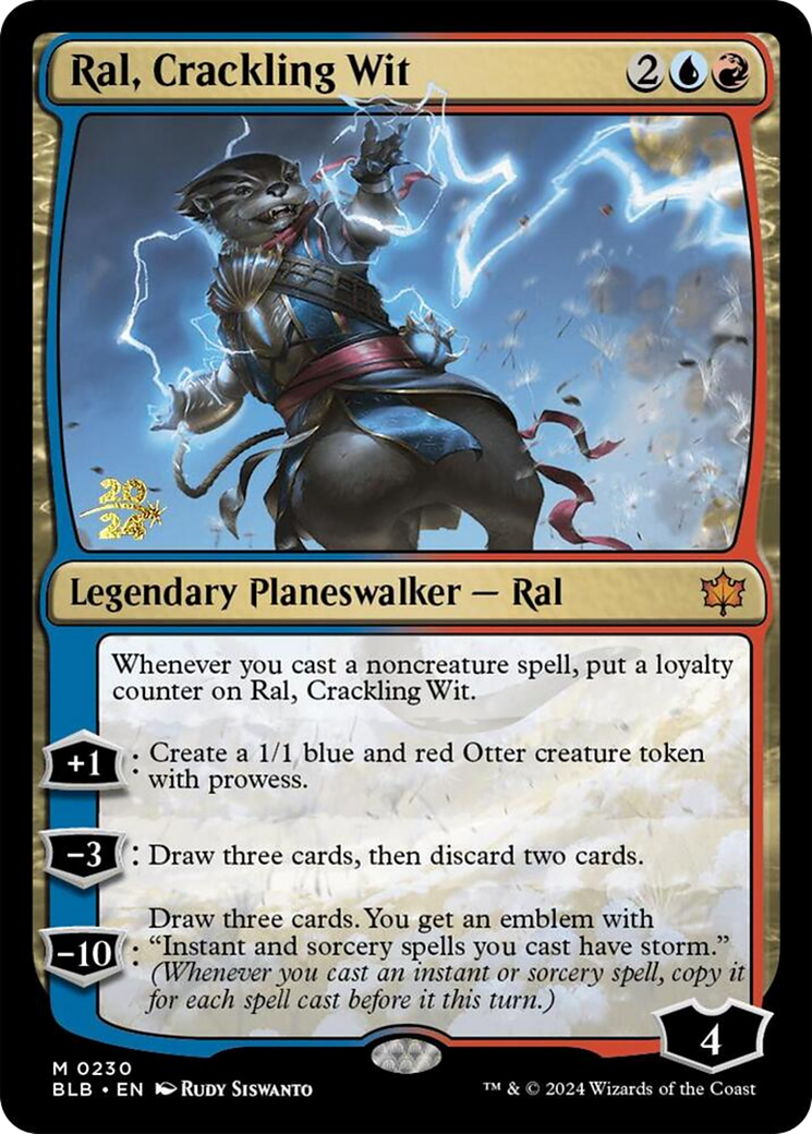 Image of Ral, Crackling Wit (PRE-230) - Bloomburrow Promos Foil