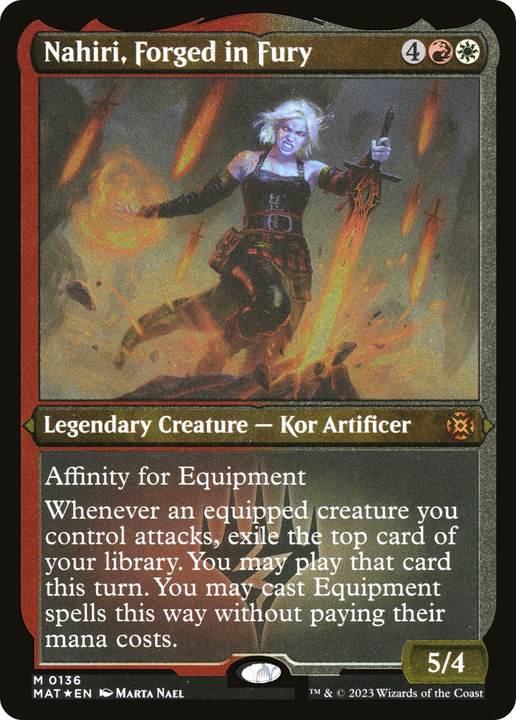 Image of Nahiri, Forged in Fury (MAT-136) - March of the Machine: The Aftermath Etched Foil