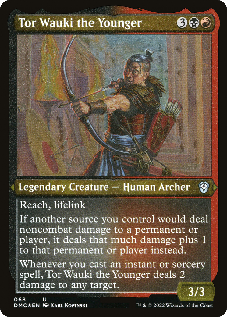 Image of Tor Wauki the Younger (DMC-068) - Dominaria United Commander Etched Foil