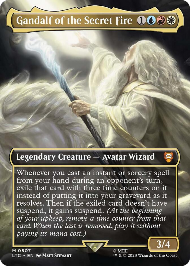 Image of Gandalf of the Secret Fire (Borderless) (LTC-507) - Tales of Middle-earth Commander (Borderless) Foil
