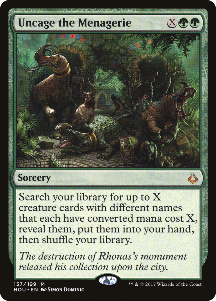 Image of Uncage the Menagerie (HOU-137) - Hour of Devastation