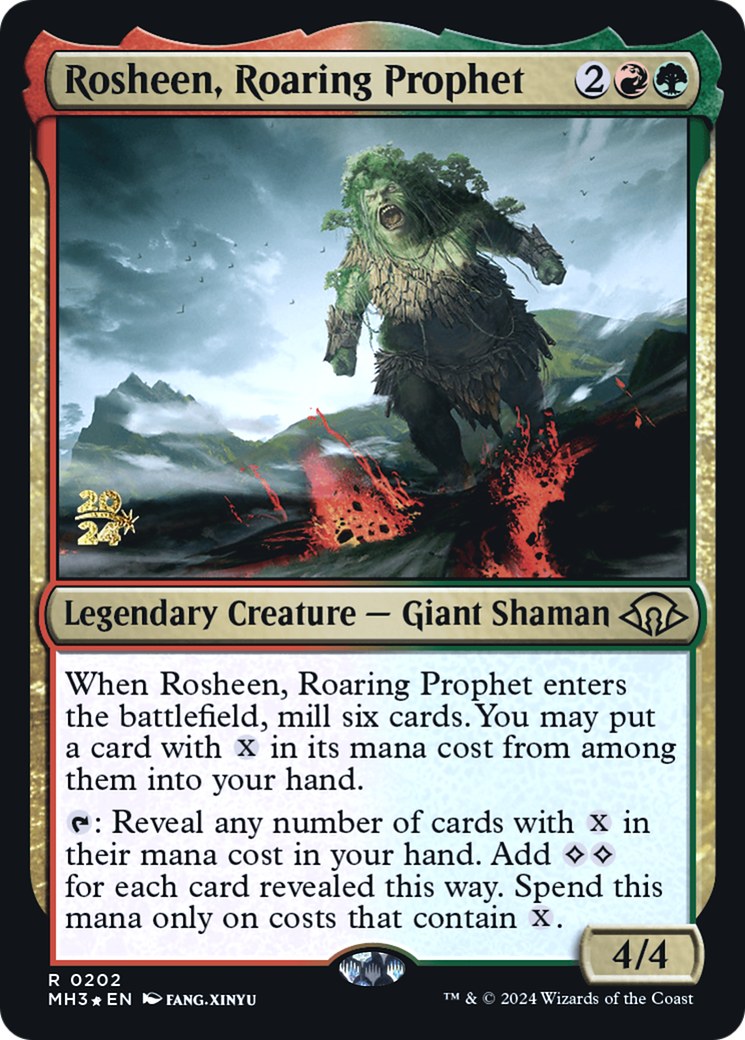 Image of Rosheen, Roaring Prophet (PRE-202) - Modern Horizons 3 Promos Foil