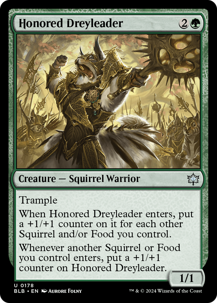 Image of Honored Dreyleader (BLB-178) - Bloomburrow Foil