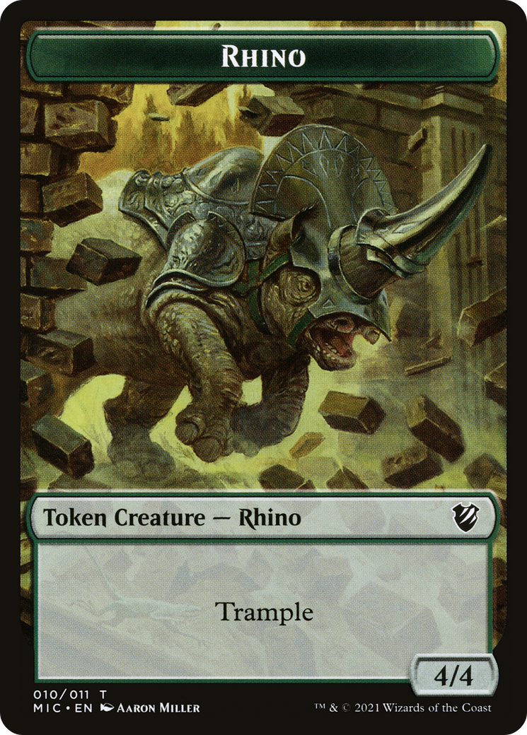 Image of Rhino (TMIC-010) - Midnight Hunt Commander Tokens