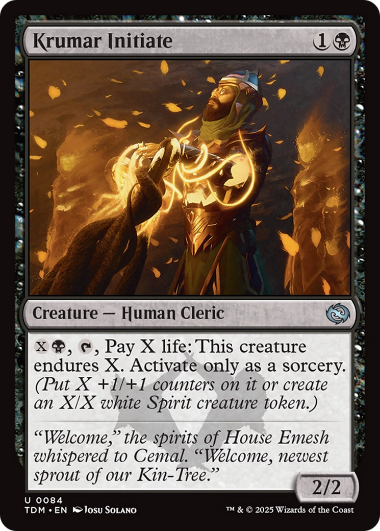 Image of Krumar Initiate (TDM-084) - Tarkir: Dragonstorm Foil