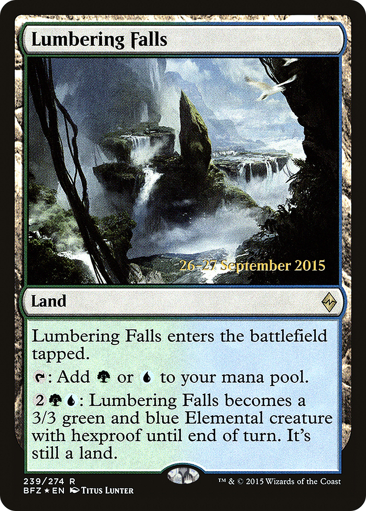 Image of Lumbering Falls (PRE-239S) - Battle for Zendikar Promos Foil