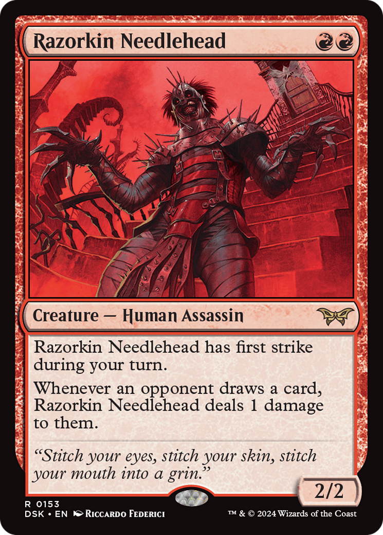 Image of Razorkin Needlehead (DSK-153) - Duskmourn: House of Horror Foil
