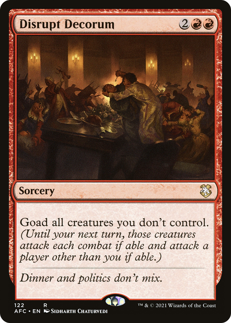 Image of Disrupt Decorum (AFC-122) - Forgotten Realms Commander
