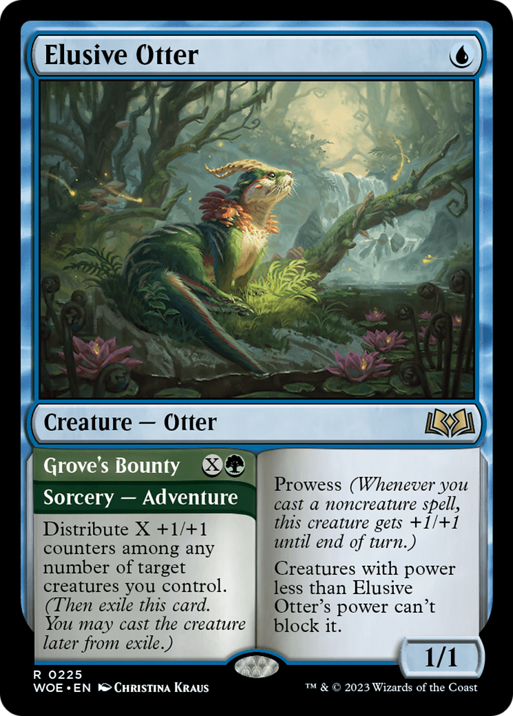 Image of Elusive Otter (WOE-225) - Wilds of Eldraine Foil