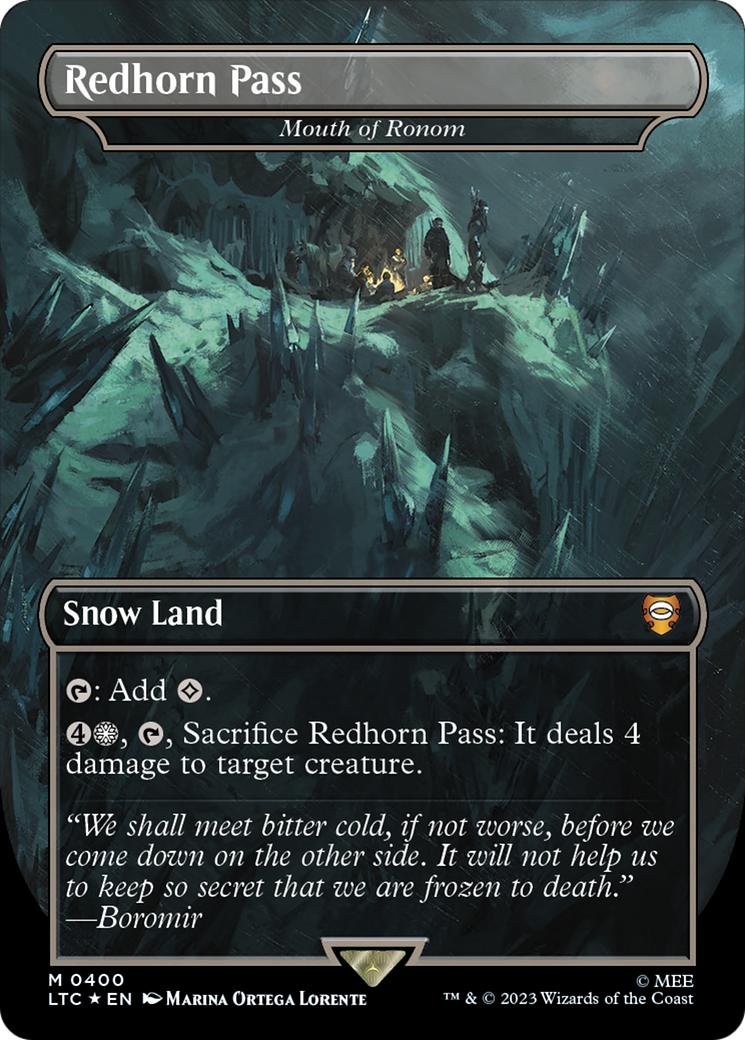 Image of Redhorn Pass - Mouth of Ronom (Surge Foil) (LTC-400) - Tales of Middle-earth Commander / Redhorn Pass (Borderless) Foil