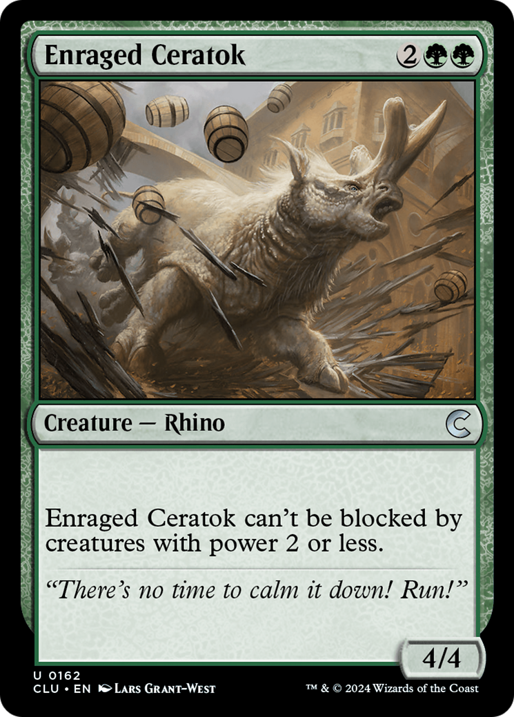 Image of Enraged Ceratok (CLU-162) - Ravnica: Clue Edition
